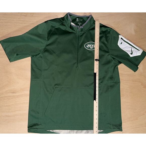 Nike NFL Team Apparel Mens Pullover Jacket Sz Large New York Jets 1/4 Zip - Picture 7 of 12